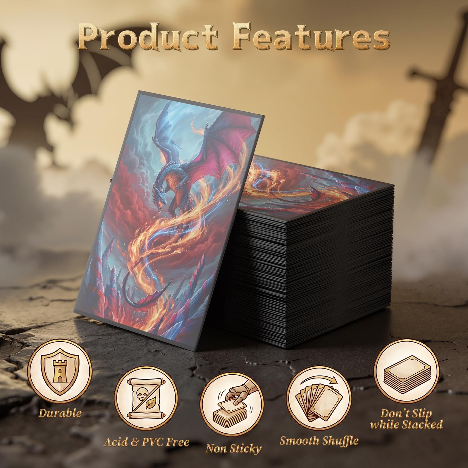 Amazon.co.jp: FUNinEDH MTGカードスリーブ - ブルーレッドドラゴン